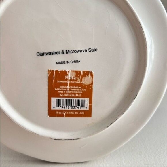 VTG 70's Style OWL Cookie Jar With OWL Plate Lot - Picture 12 of 12